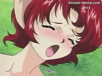 Cat babes scream because manga monster cock in the forest